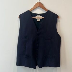 Ralph Lauren Denim & Supply navy with pinstripe wool and linen twill vest.
